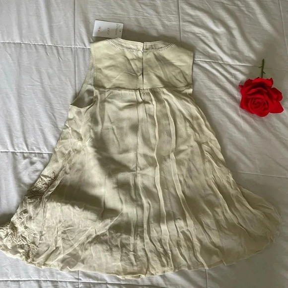 Anthropologie Leifsdottir beige eyelit leather top - Picture 9 of 13